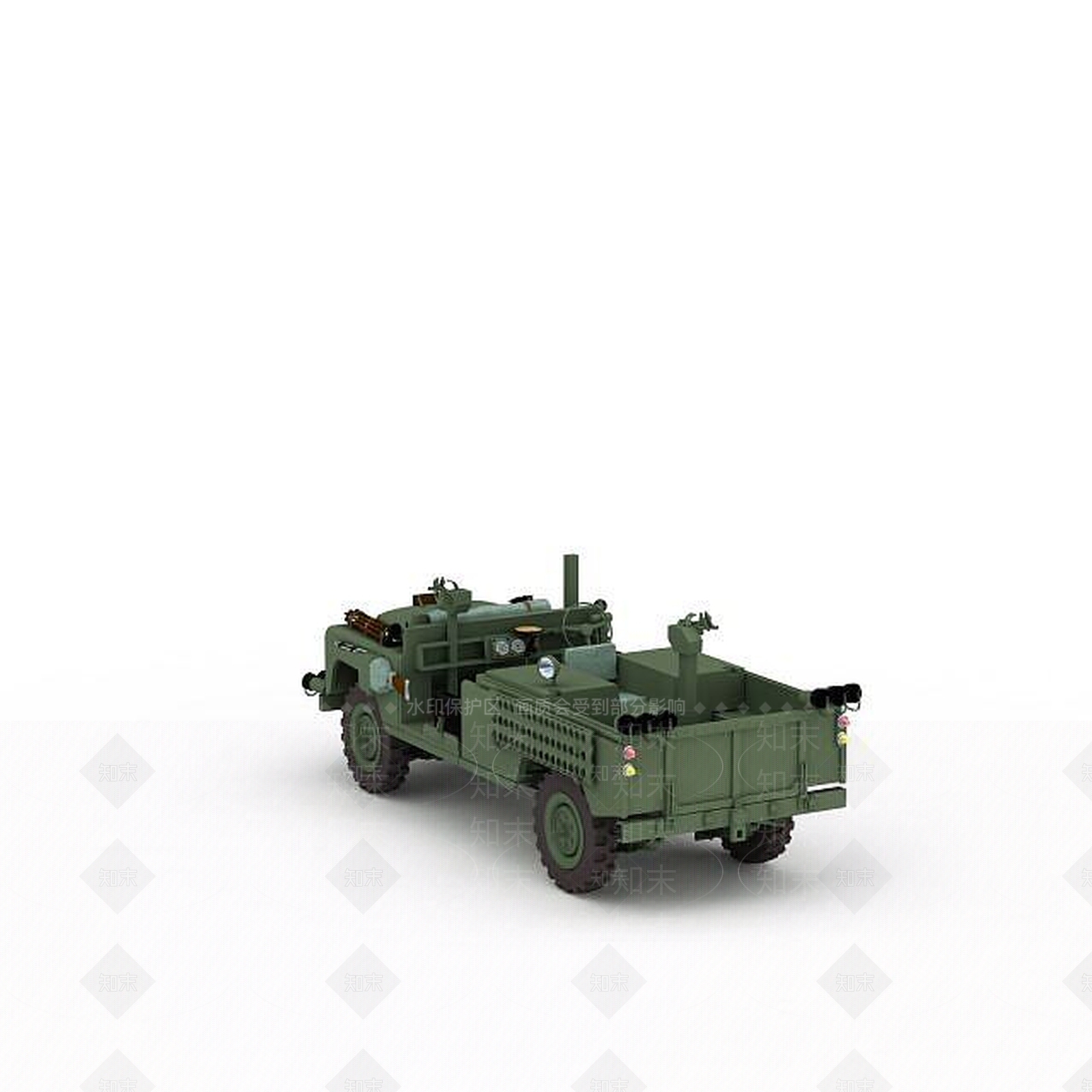 现代军队越野车3D模型下载【ID:1196915660】