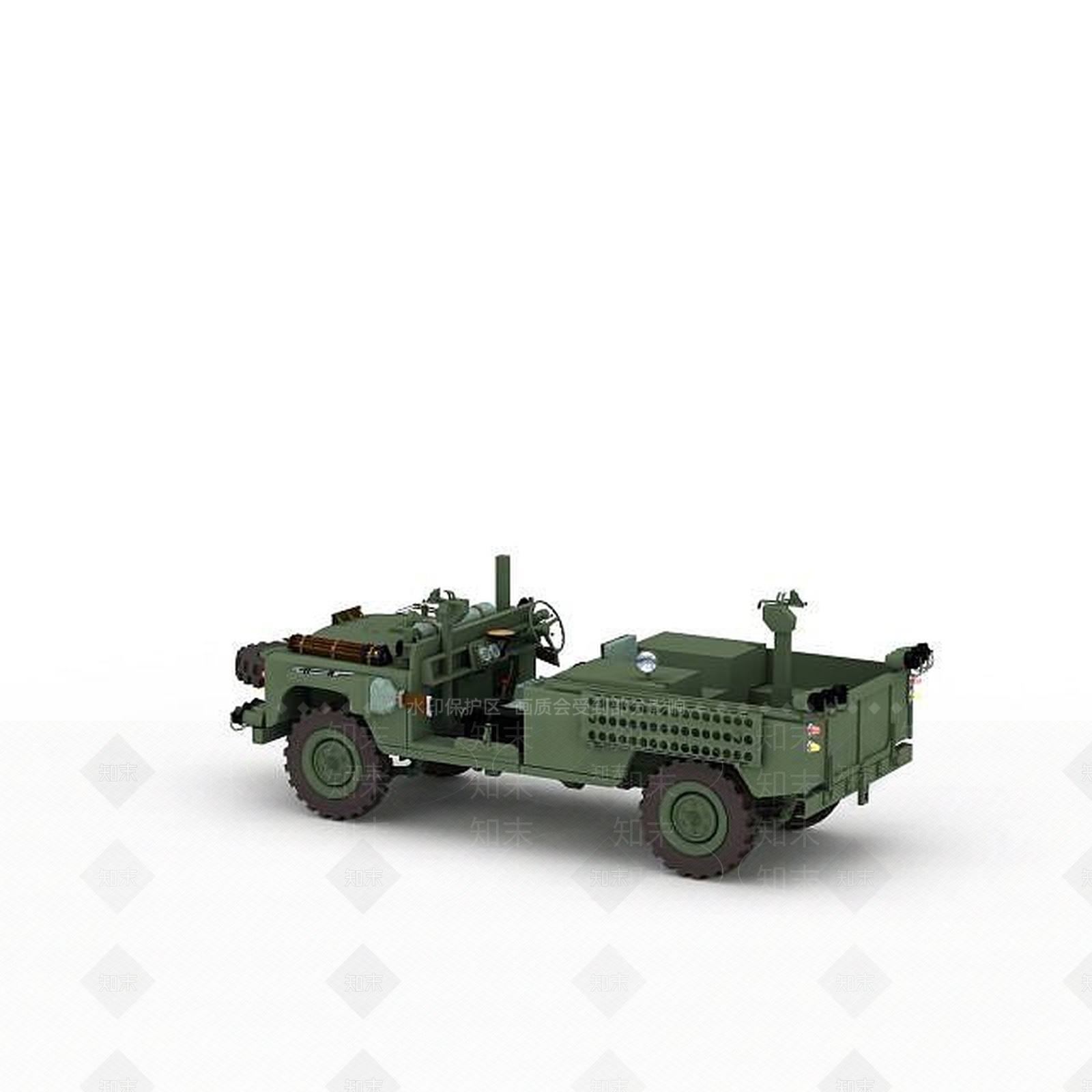 现代军队越野车3D模型下载【ID:1196915660】