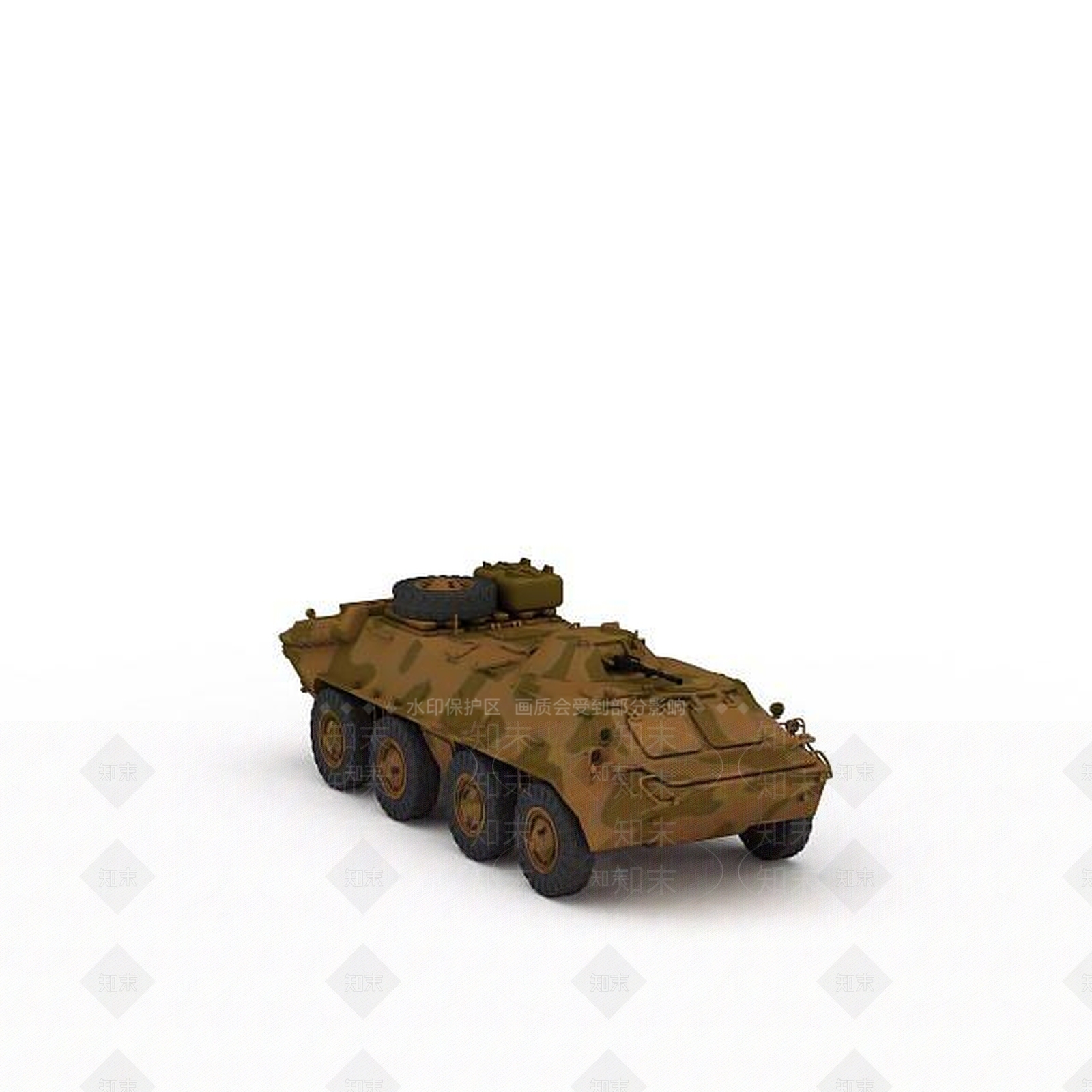 现代迷彩防暴装甲车3D模型下载【ID:1196915777】