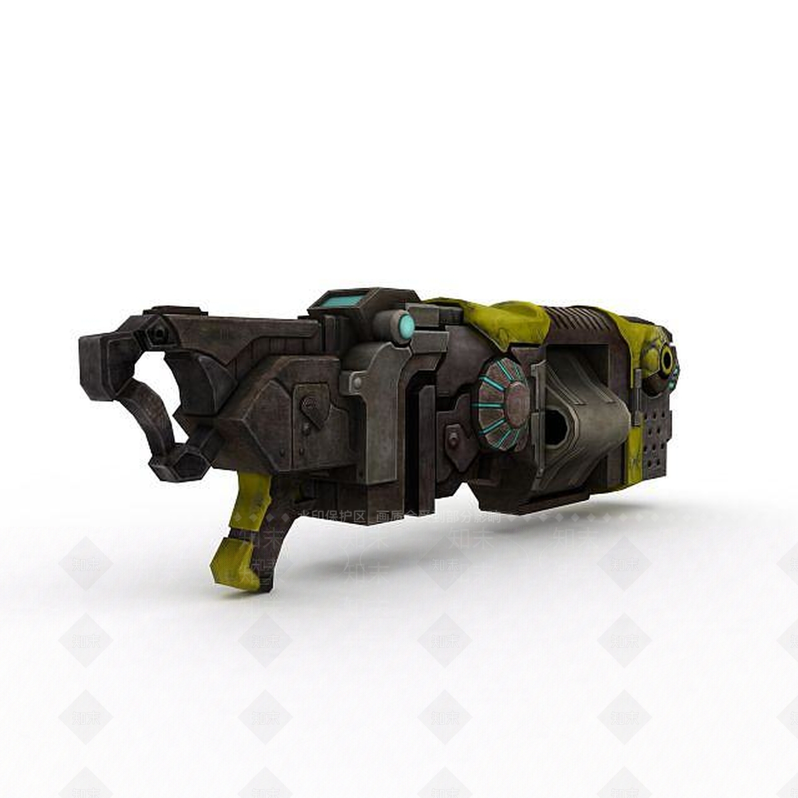 现代未来科幻手枪3D模型下载【ID:1196915974】