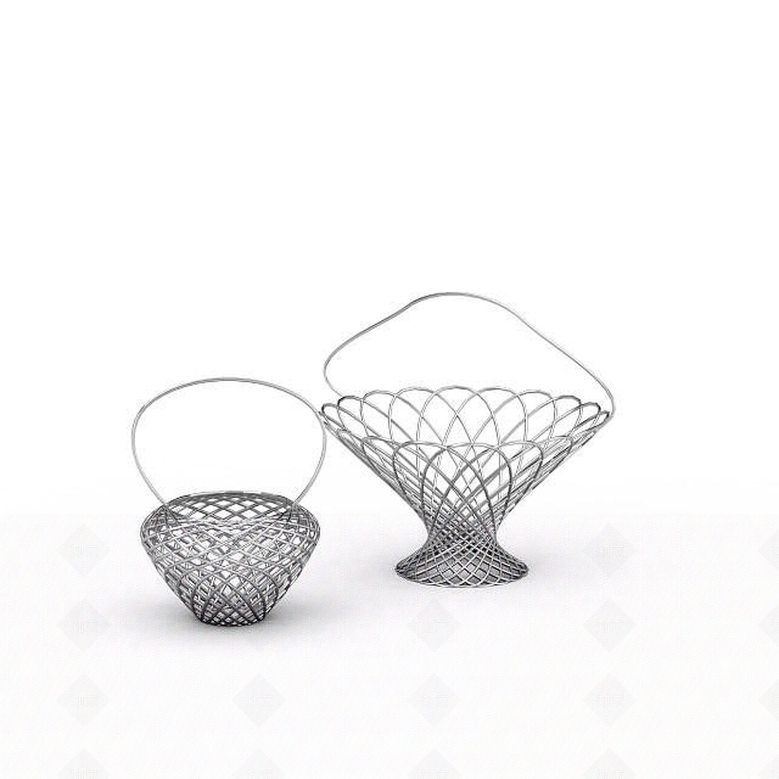 现代藤编花篮3D模型下载【ID:1196916208】