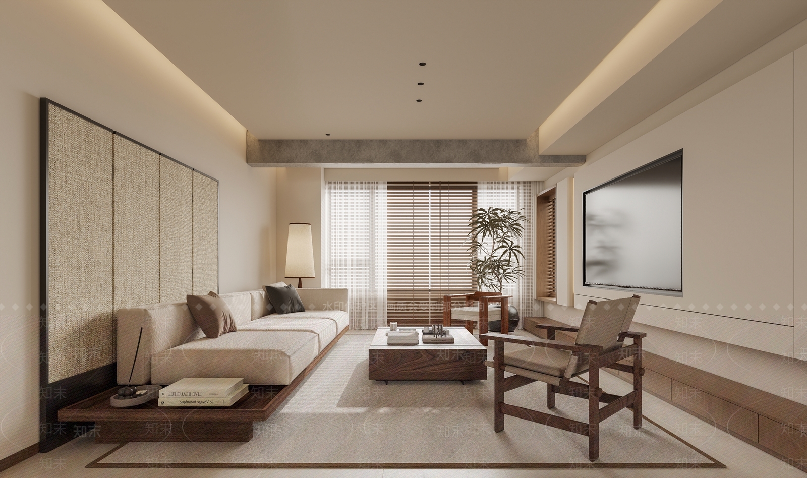 中古家居客厅SU模型下载【ID:1196918255】