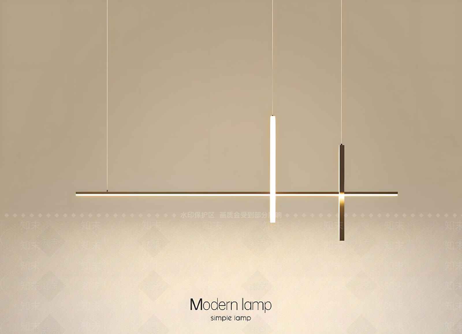 现代极简餐厅吊灯3D模型下载【ID:1196920404】