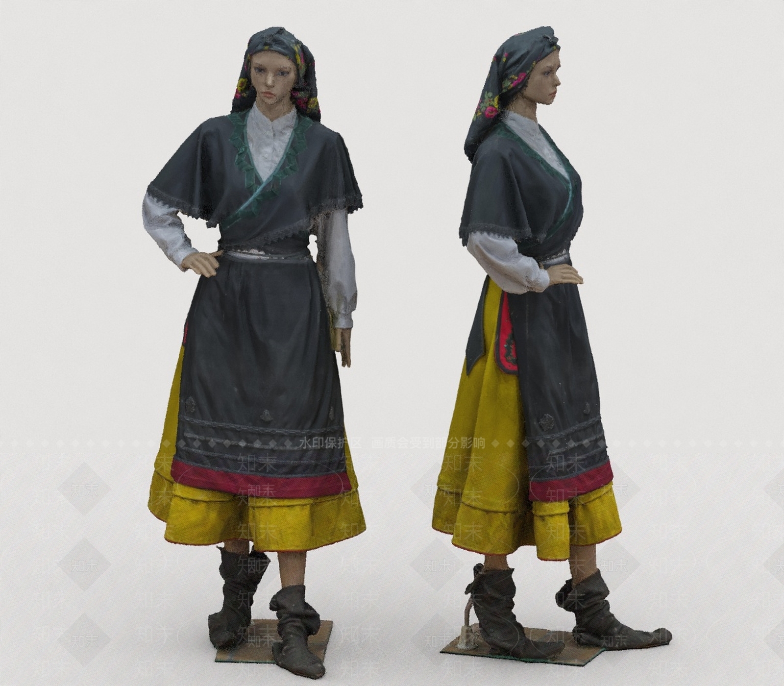现代摆件组合3D模型下载【ID:1196921448】
