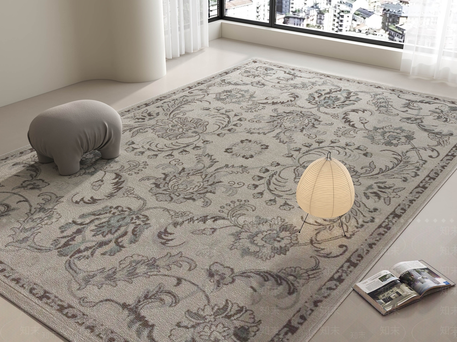 法式新中式地毯3D模型下载【ID:1196922148】