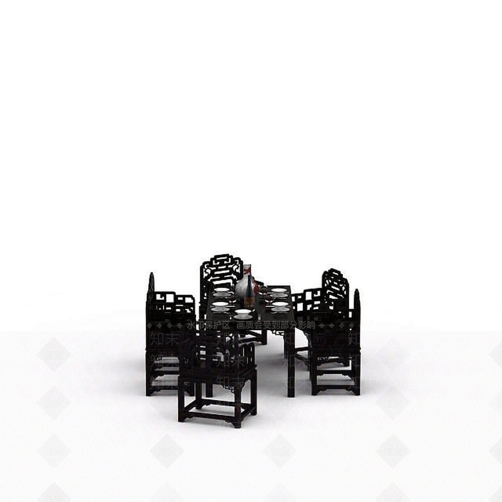 现代书桌椅3D模型下载【ID:1196925299】