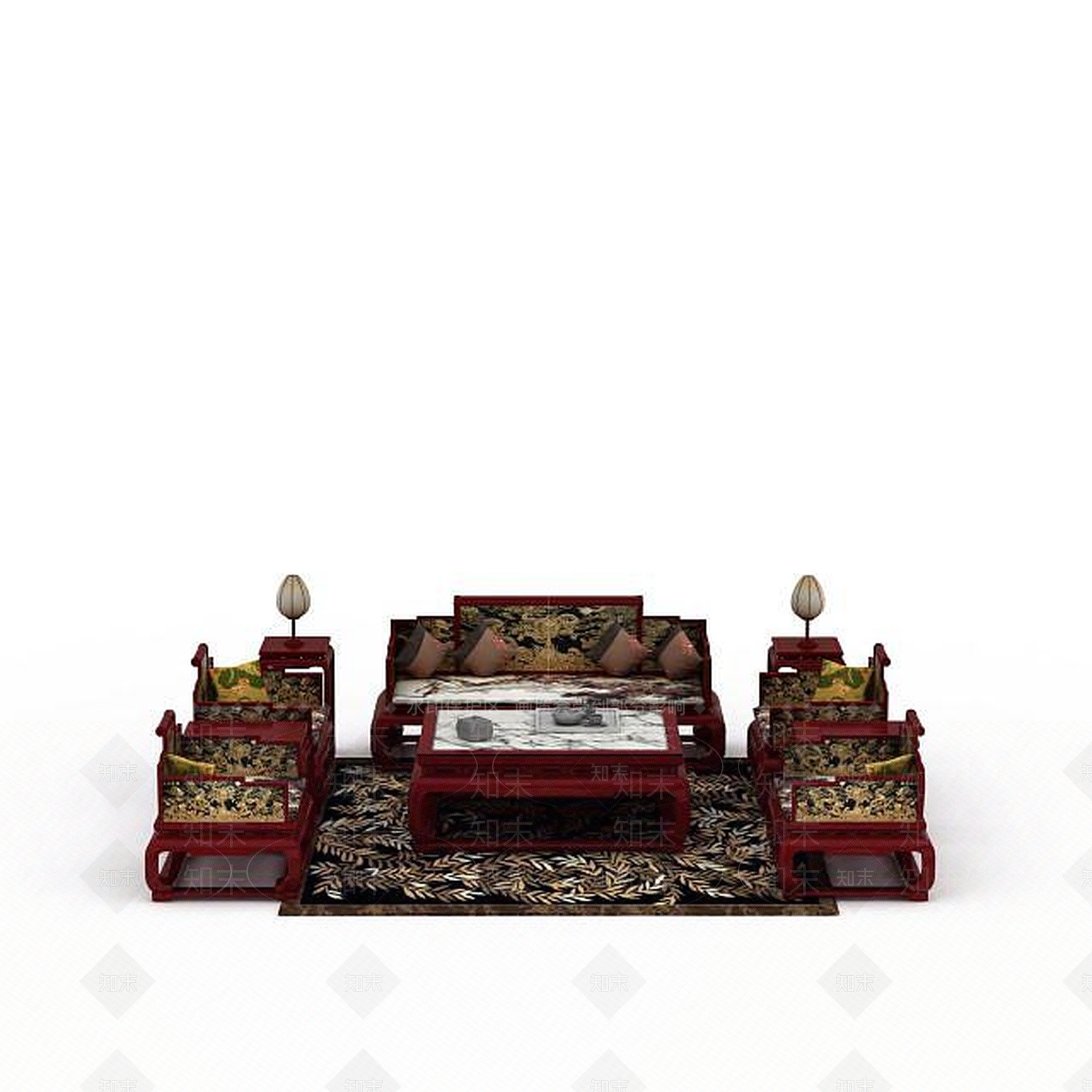 现代双人沙发3D模型下载【ID:1196925448】