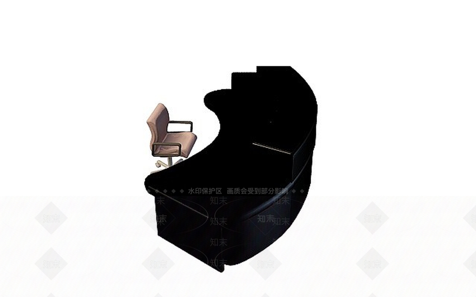 现代书桌椅3D模型下载【ID:1199835395】