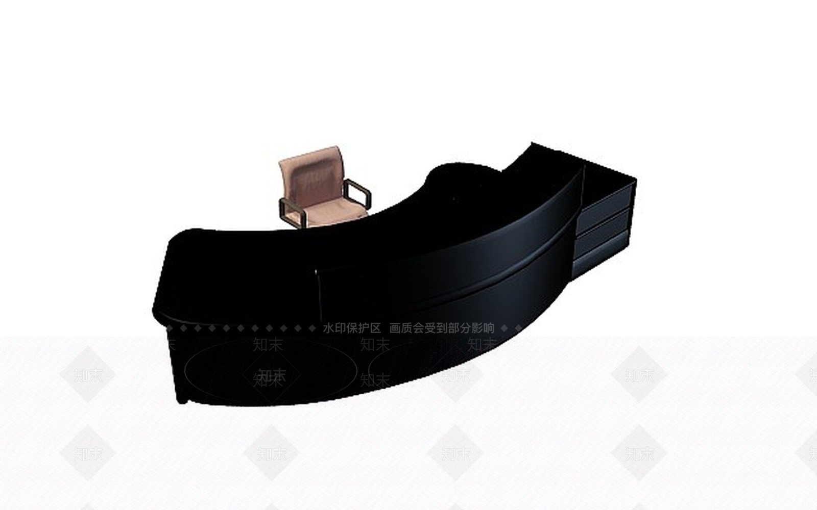 现代书桌椅3D模型下载【ID:1199835395】