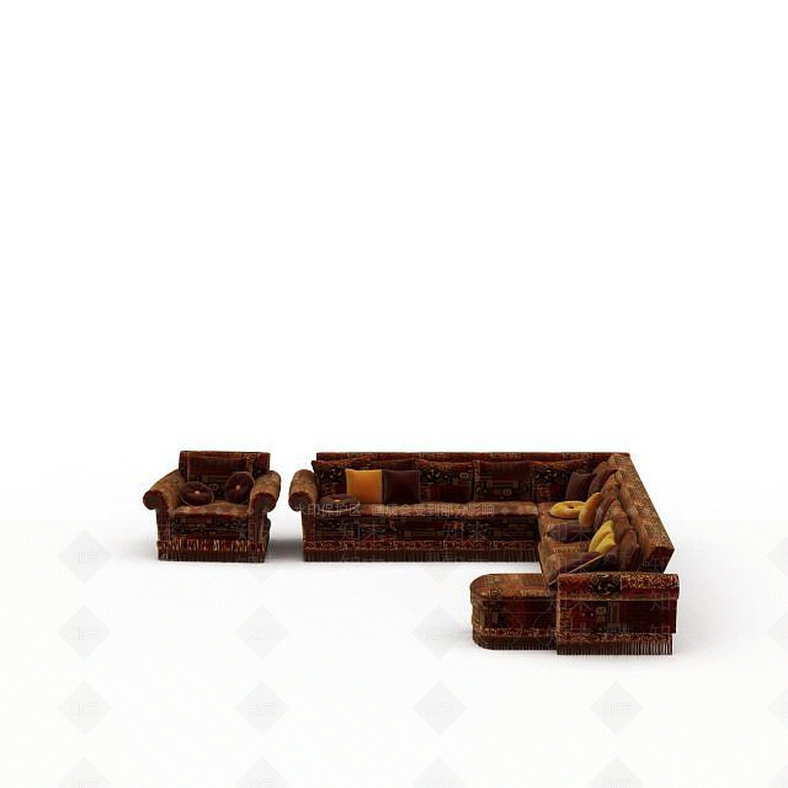 现代双人沙发3D模型下载【ID:1196928824】