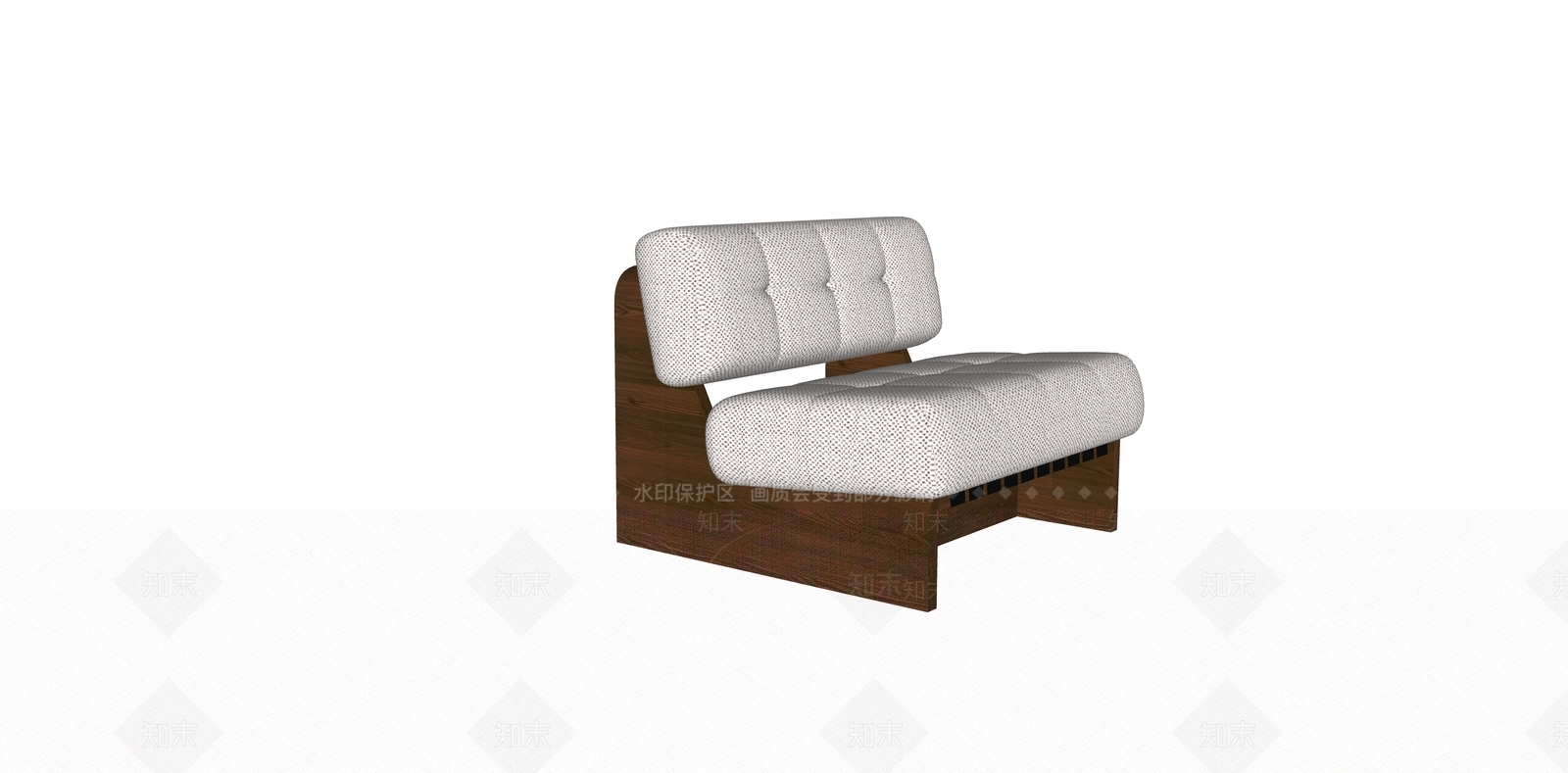 中古北欧双人沙发SU模型下载【ID:1196936344】