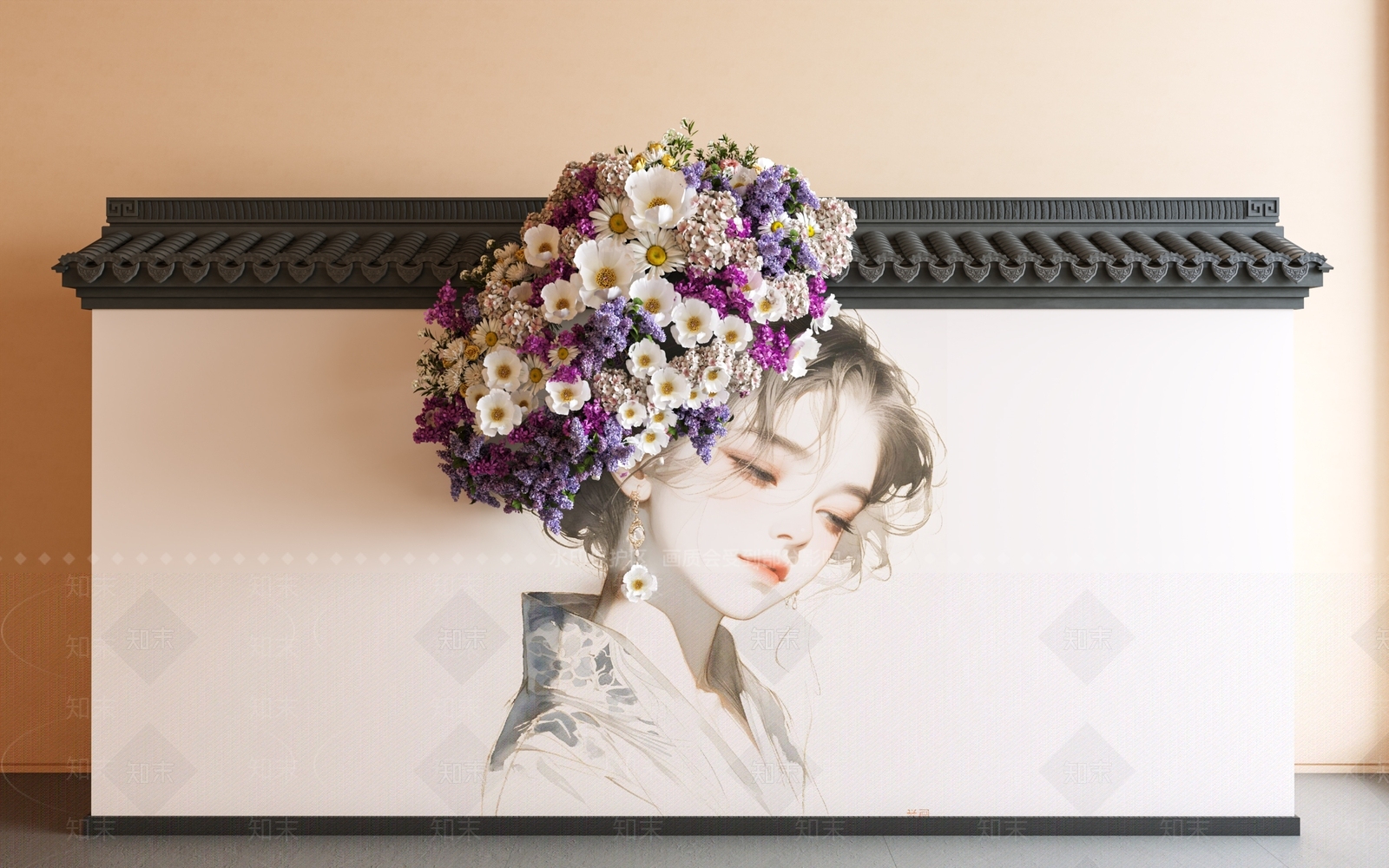 现代文化墙3D模型下载【ID:1196936479】