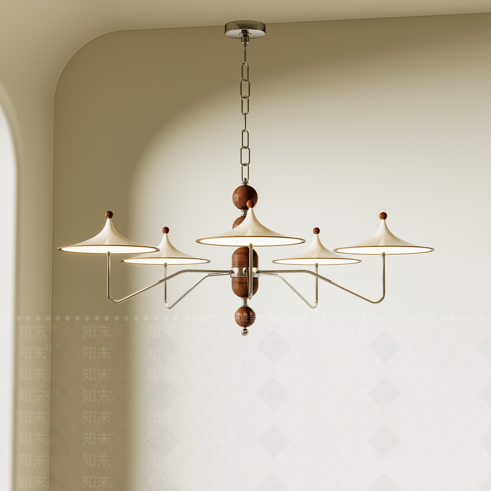 法式复古吊灯SU模型下载【ID:1196937931】