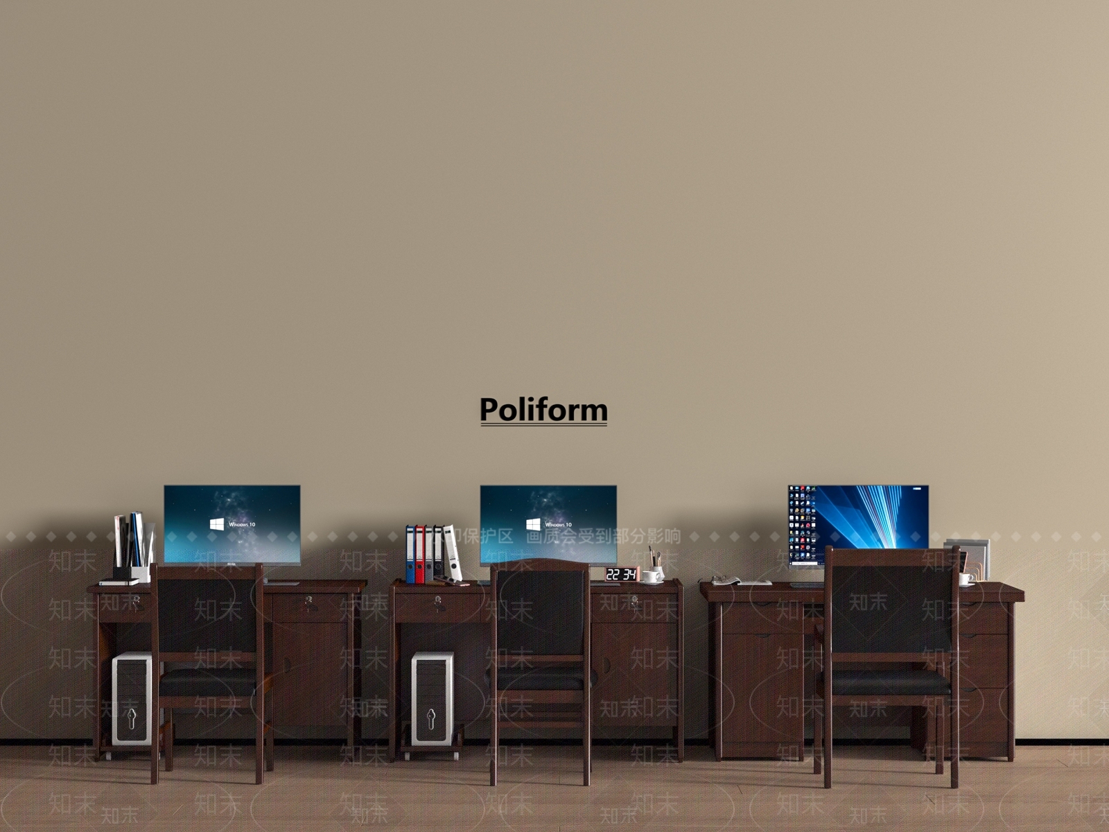 现代办公桌椅3D模型下载【ID:1196938009】