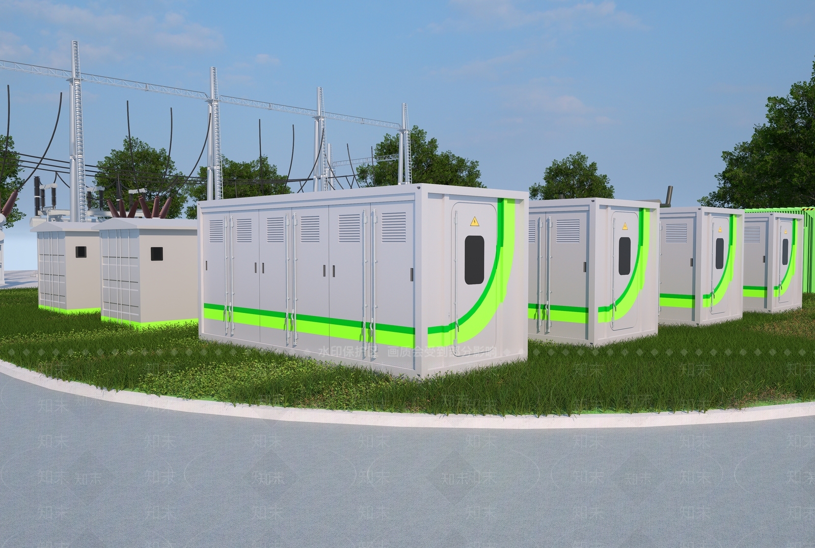 现代发电厂SU模型下载【ID:1196940688】