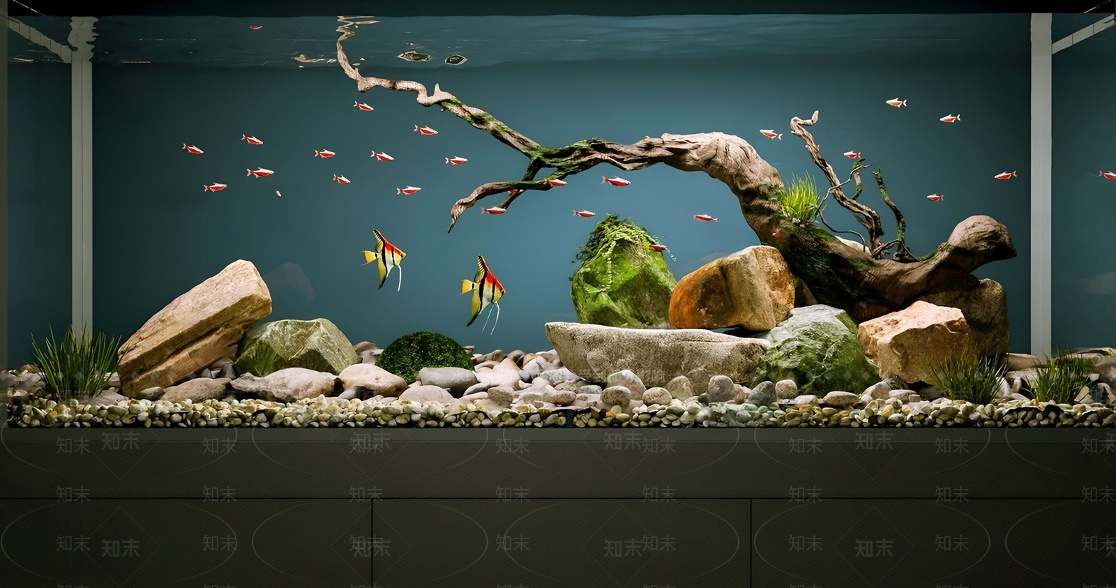 现代鱼缸SU模型下载【ID:1196941773】