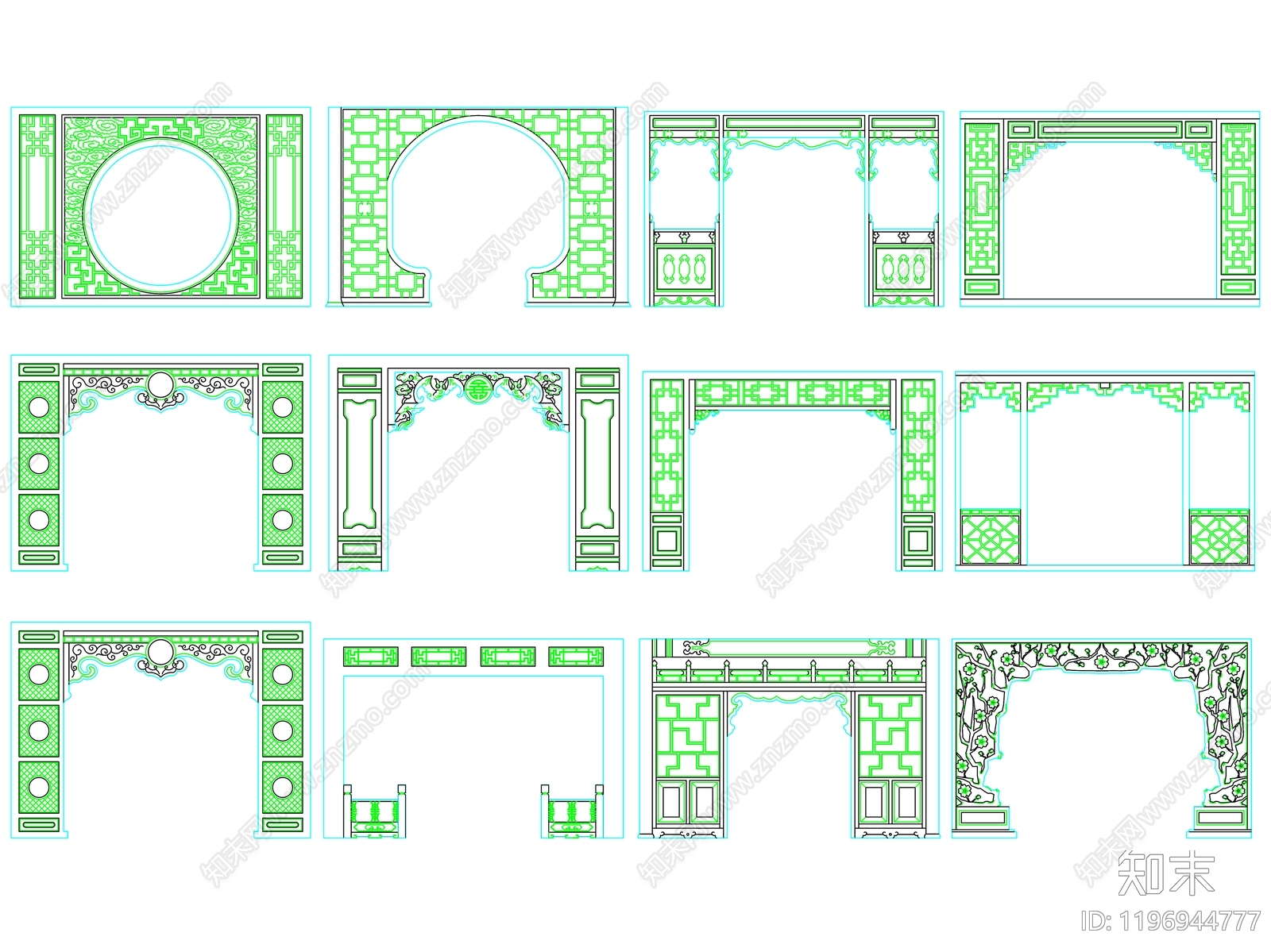 工装综合图库cad施工图下载【ID:1196944777】