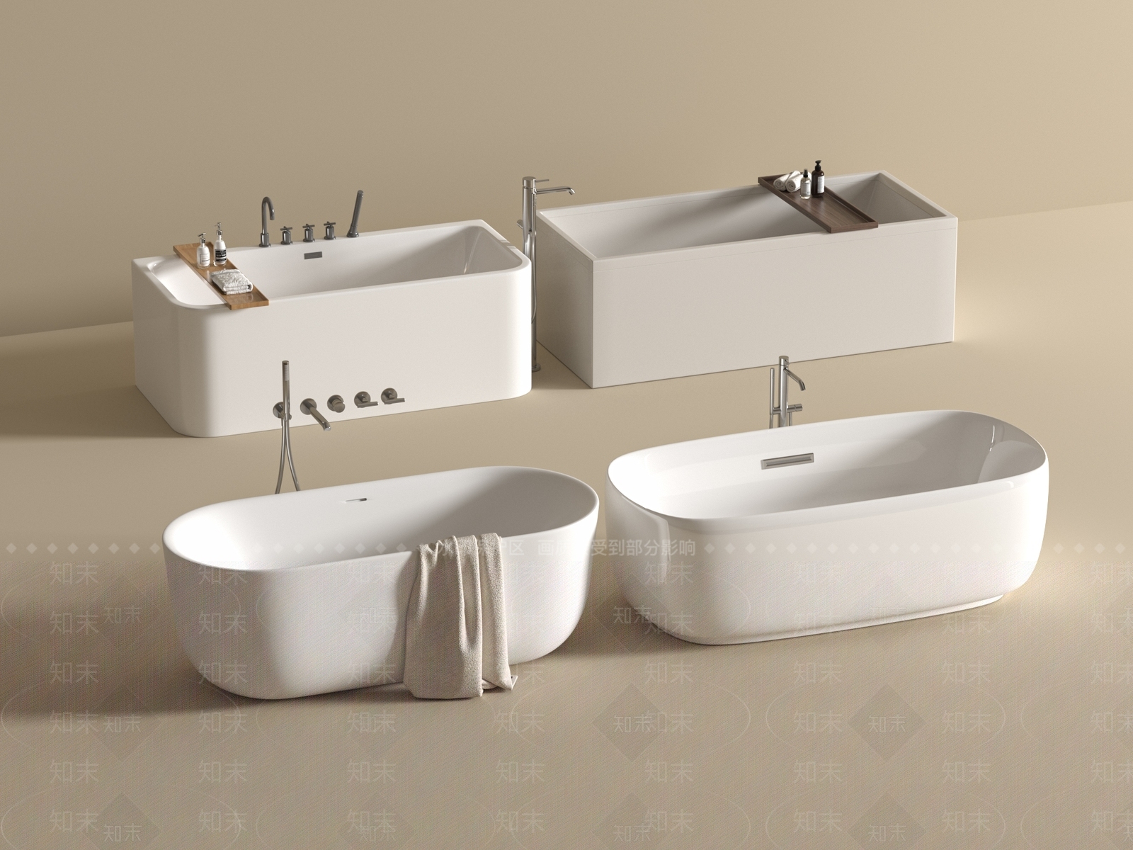 浴缸SU模型下载【ID:1196946942】