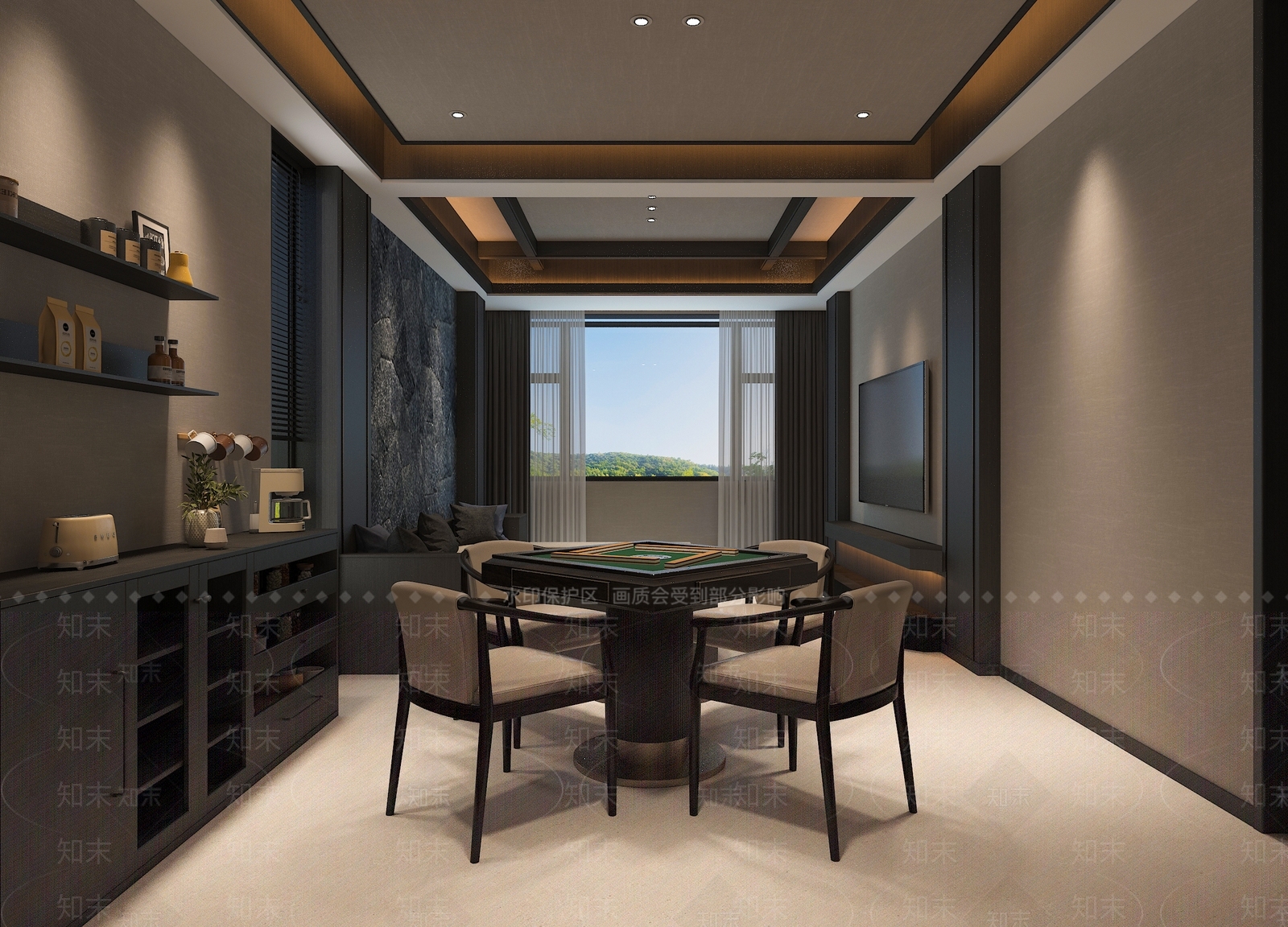 现代茶室3D模型下载【ID:1196950240】