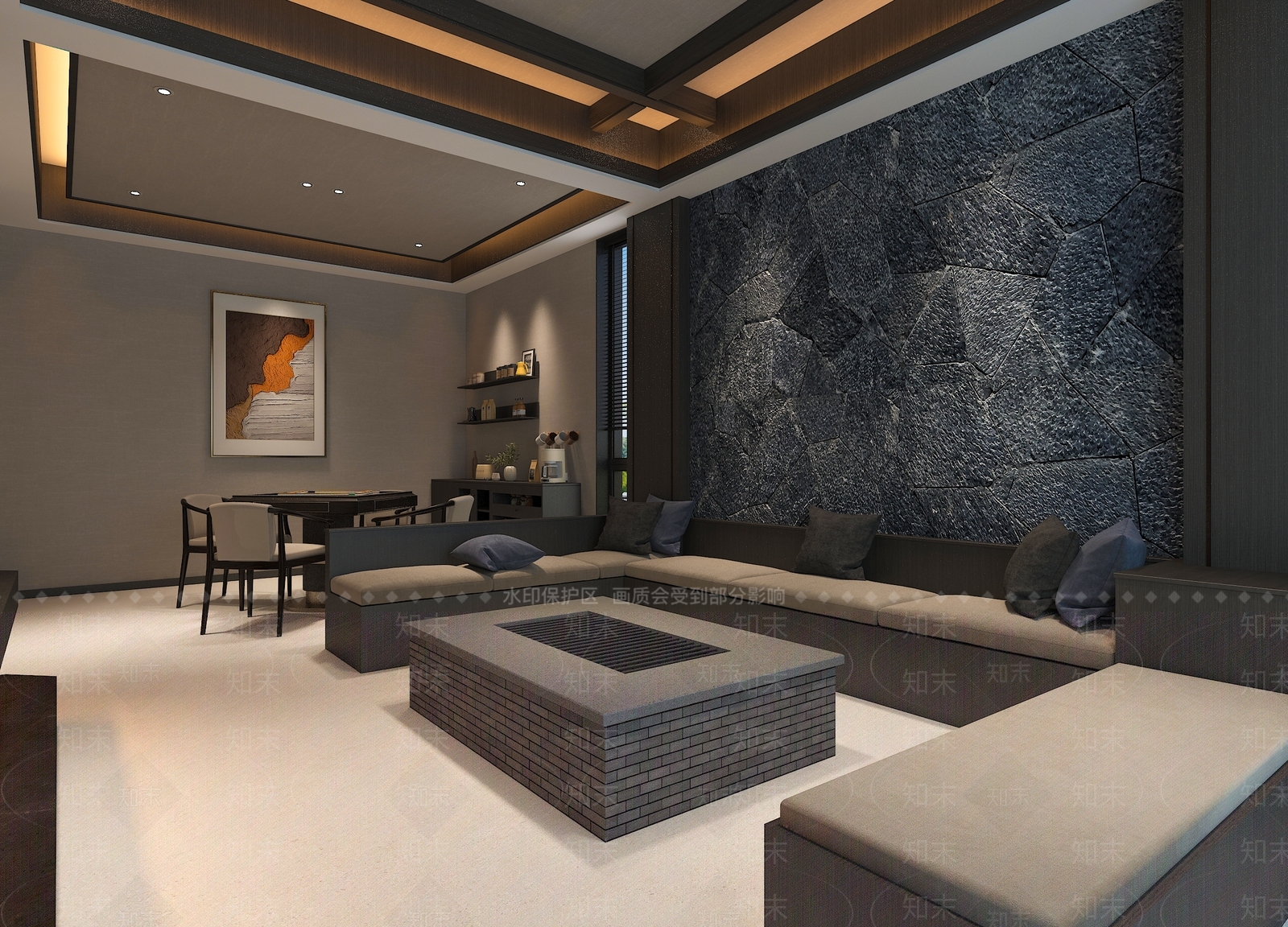 现代茶室3D模型下载【ID:1196950240】