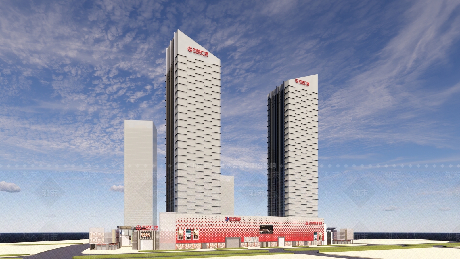 现代简约商场建筑SU模型下载【ID:1196955836】