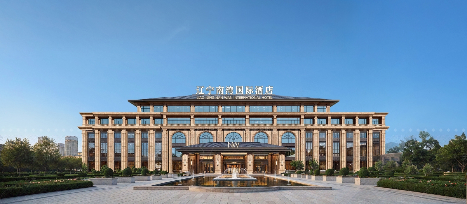 法式复古酒店建筑SU模型下载【ID:1196953329】