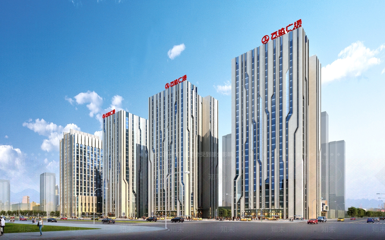 现代简约商场建筑SU模型下载【ID:1196958818】
