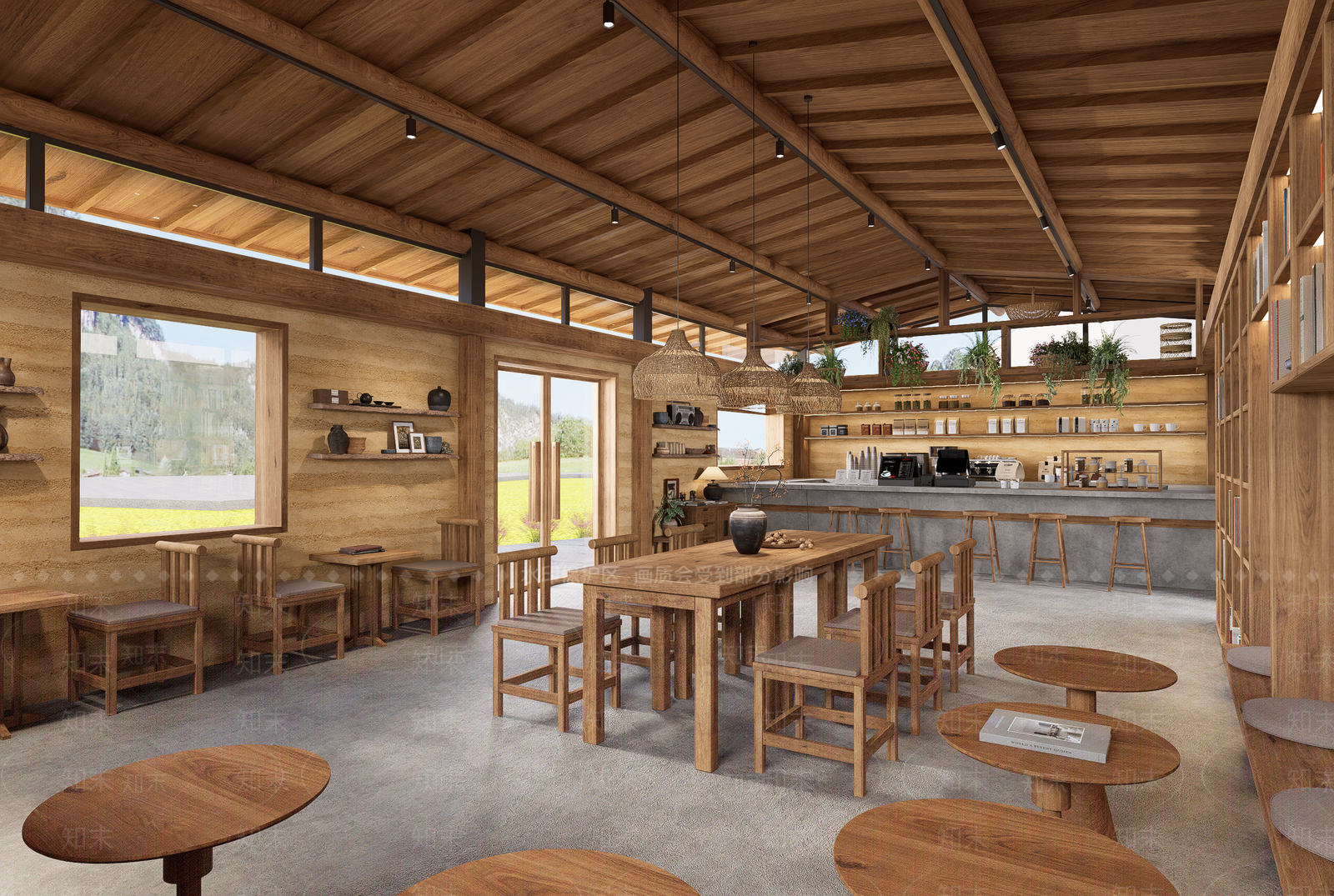 新中式书店SU模型下载【ID:1197015501】