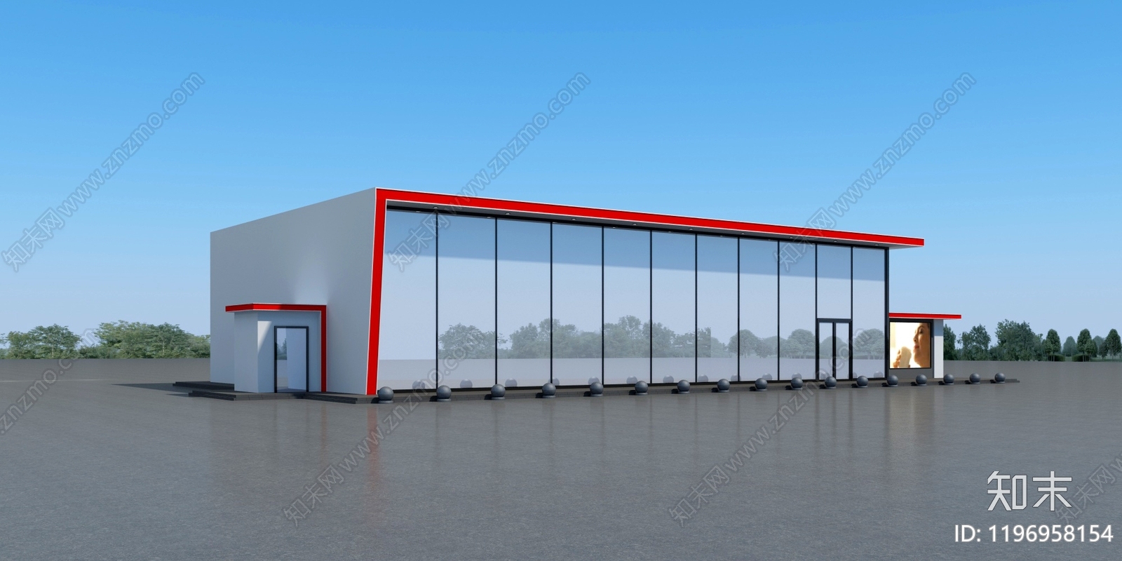 现代超市cad施工图下载【ID:1196958154】