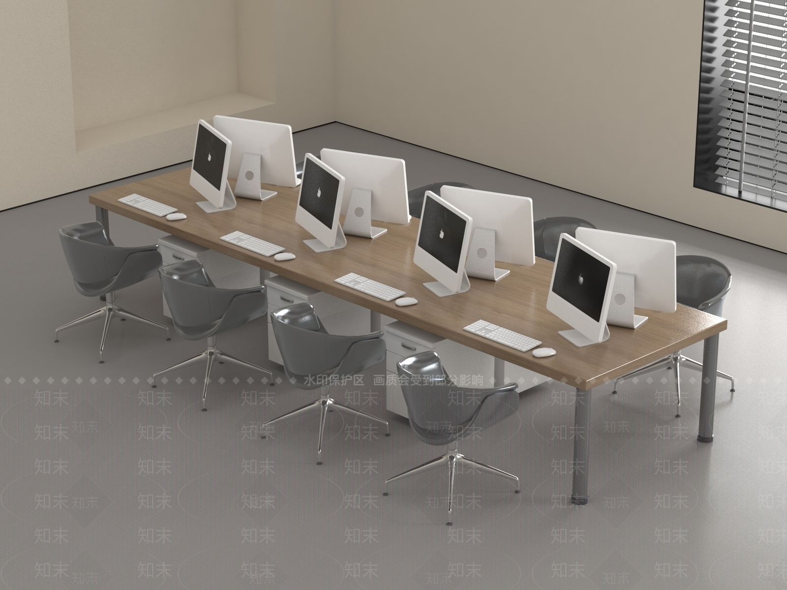 现代办公桌椅3D模型下载【ID:1196961683】