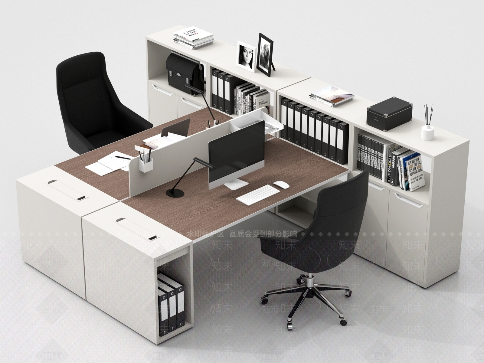 现代办公桌椅3D模型下载【ID:1196962972】