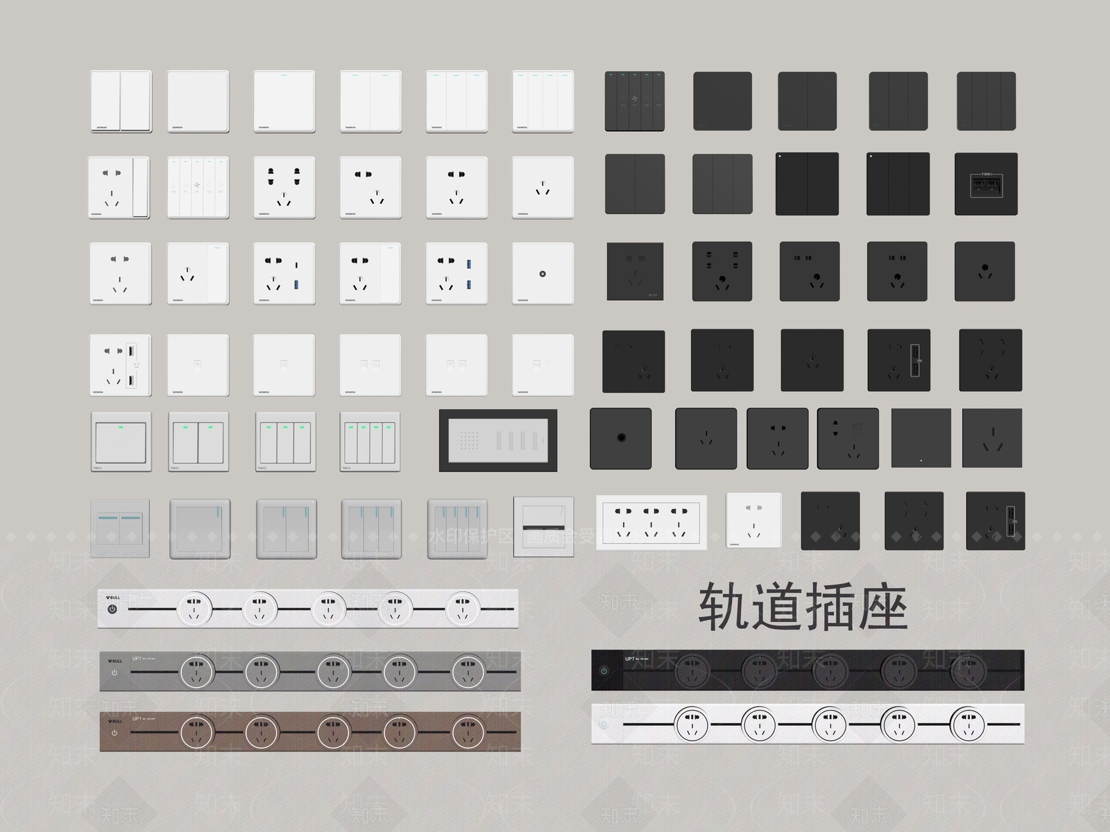 开关插座SU模型下载【ID:1196964889】