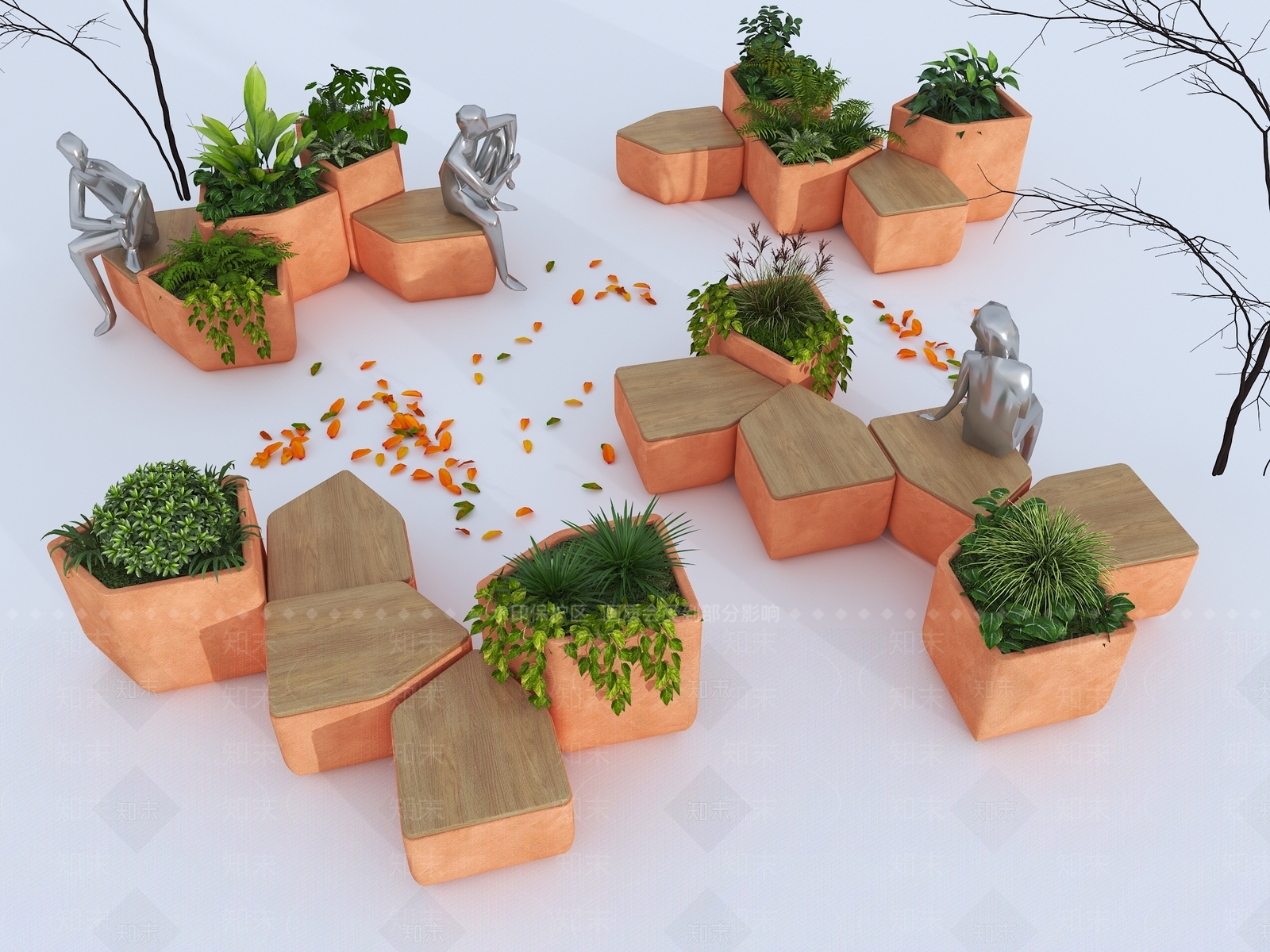 现代景观座椅3D模型下载【ID:1196969071】