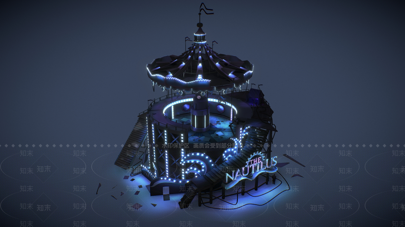 现代艺术风格建筑3D模型下载【ID:1196985626】