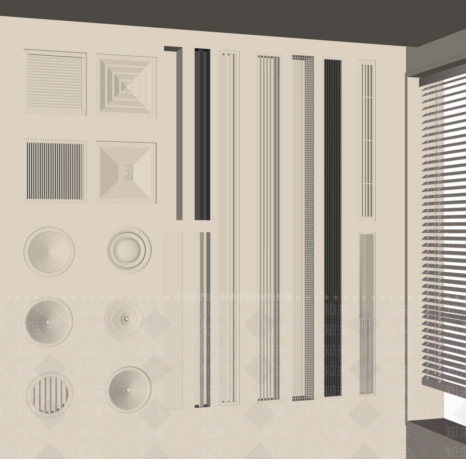 空调出风口SU模型下载【ID:1196977191】