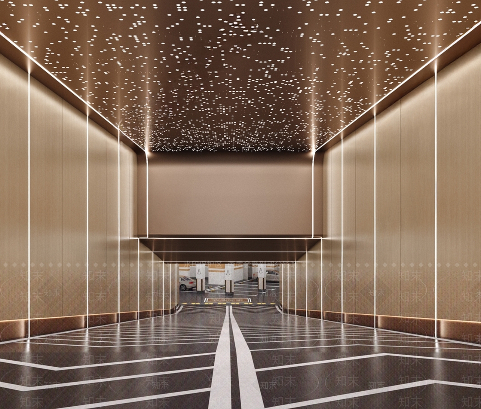 现代停车场SU模型下载【ID:1196978828】