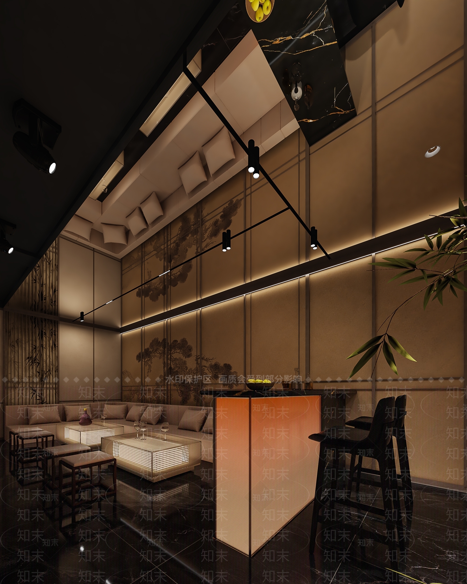 新中式KTV3D模型下载【ID:1196983616】