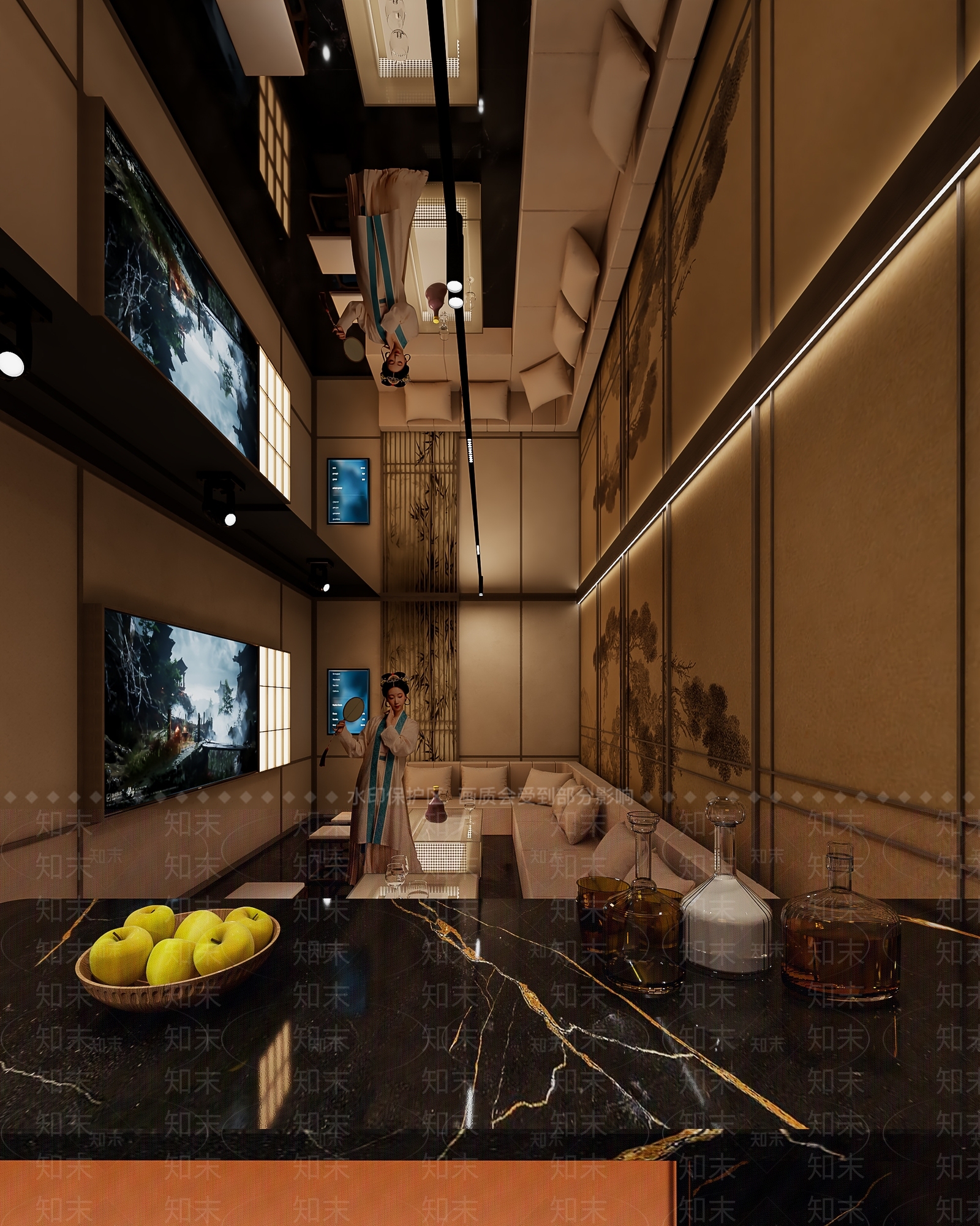 新中式KTV3D模型下载【ID:1196983616】