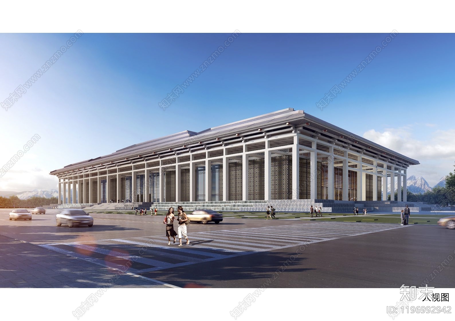 新中式中式剧院建筑下载【ID:1196992942】