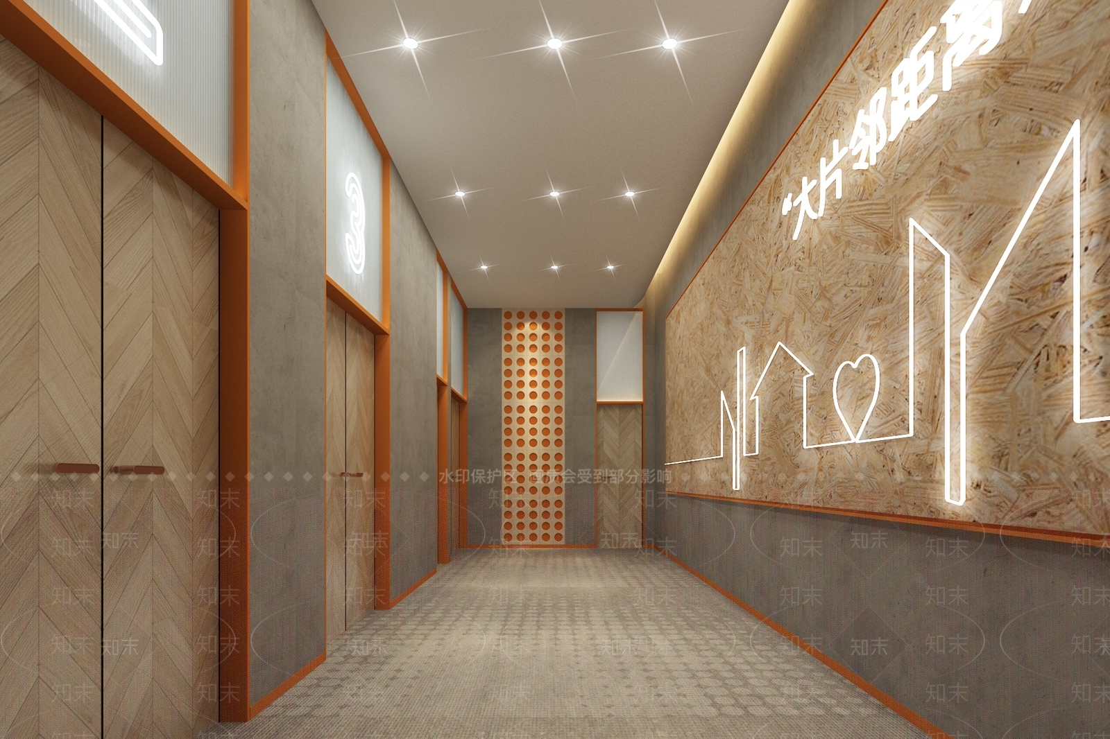现代原木电影院3D模型下载【ID:1196996051】