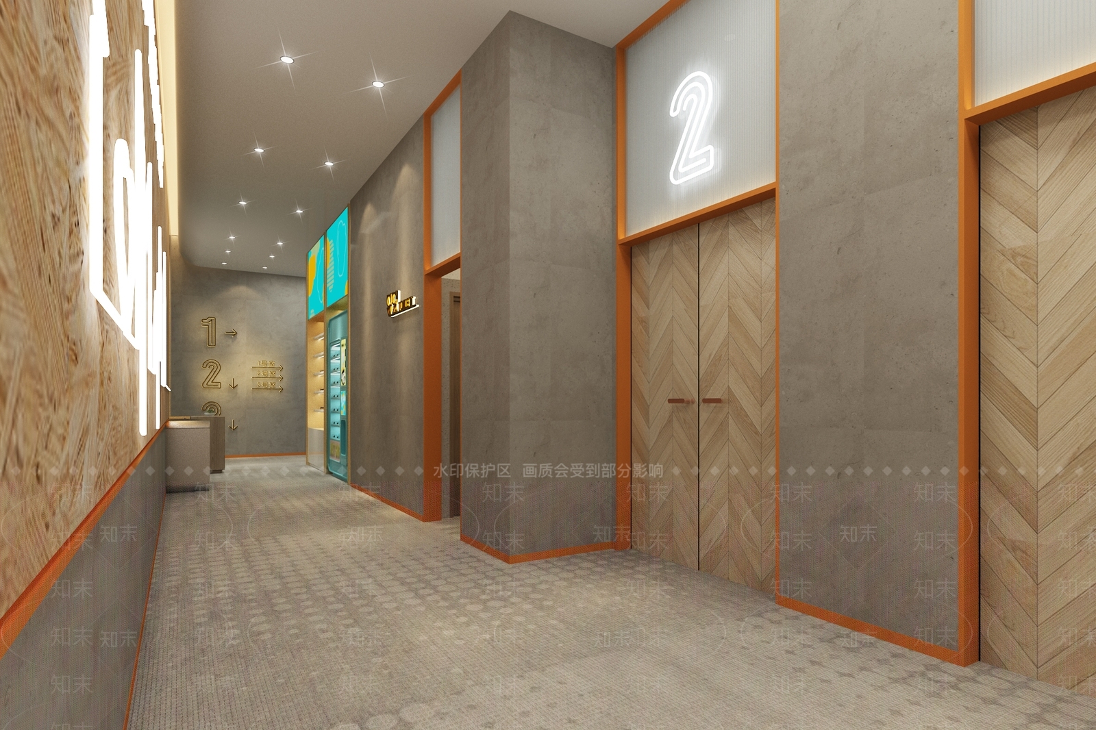 现代原木电影院3D模型下载【ID:1196996051】