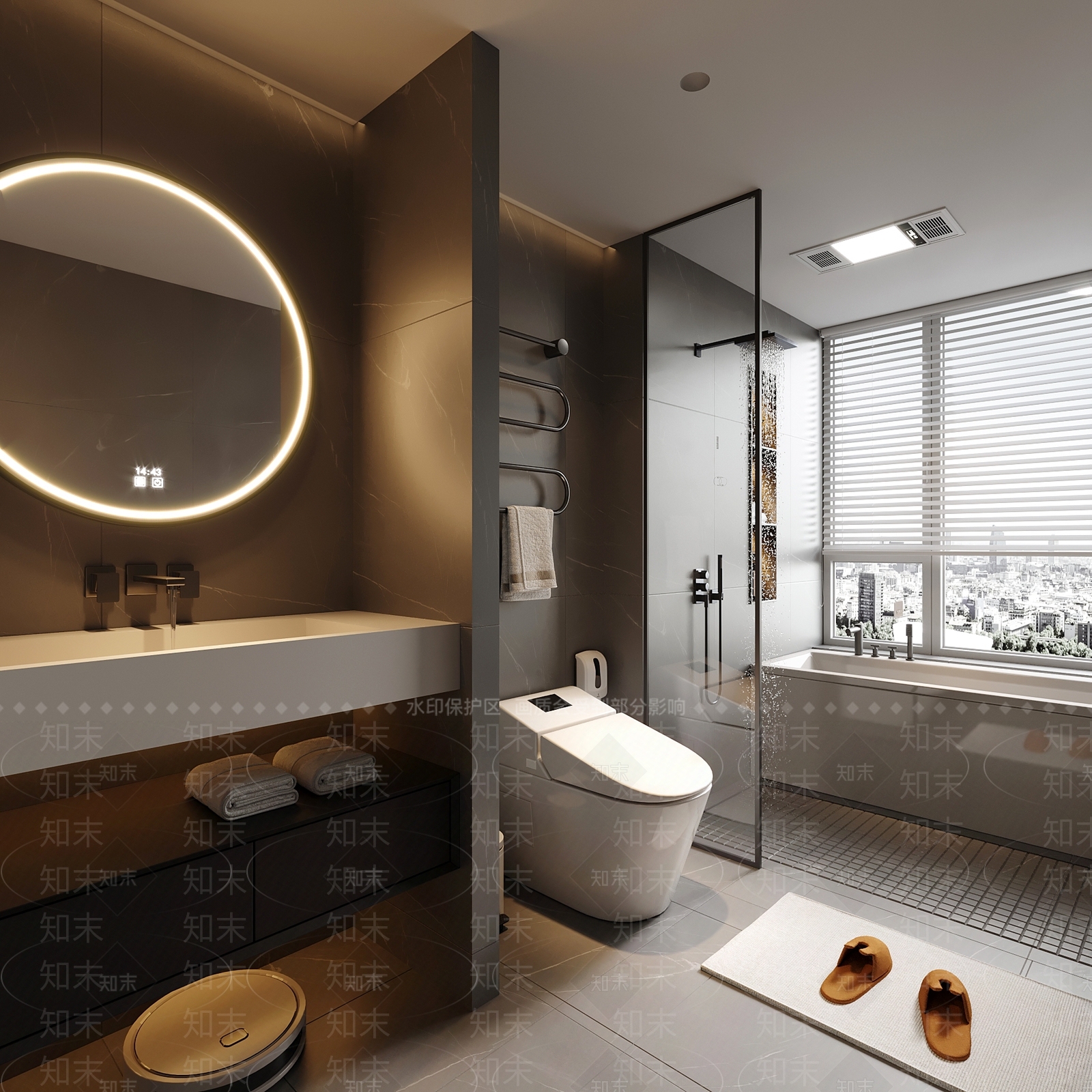 现代意式卫生间3D模型下载【ID:1196995637】