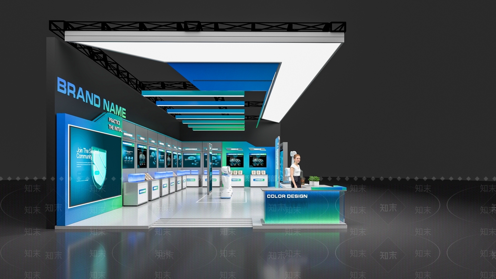 现代电子产品展台SU模型下载【ID:1196996171】