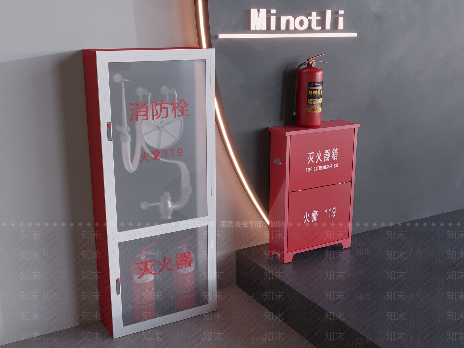 消防栓SU模型下载【ID:1196996129】