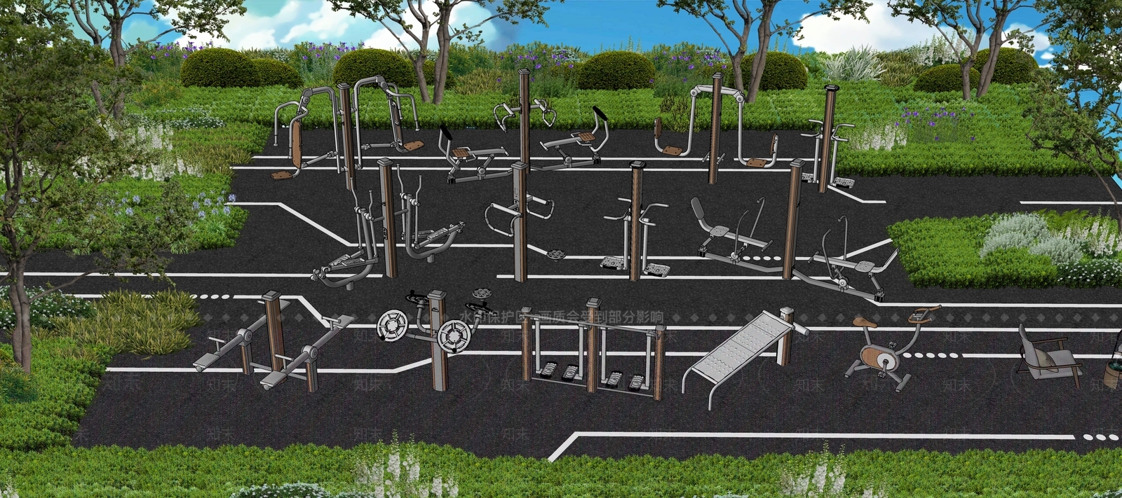 健身器材SU模型下载【ID:1196998237】