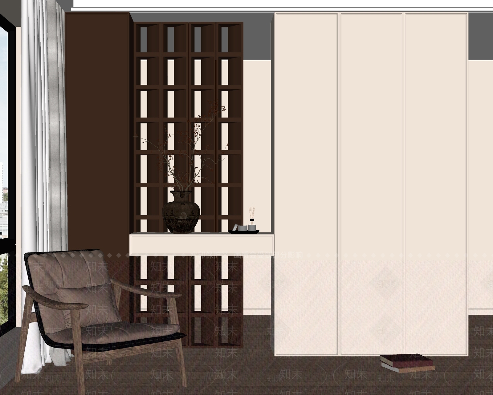 侘寂玄关SU模型下载【ID:1196999179】