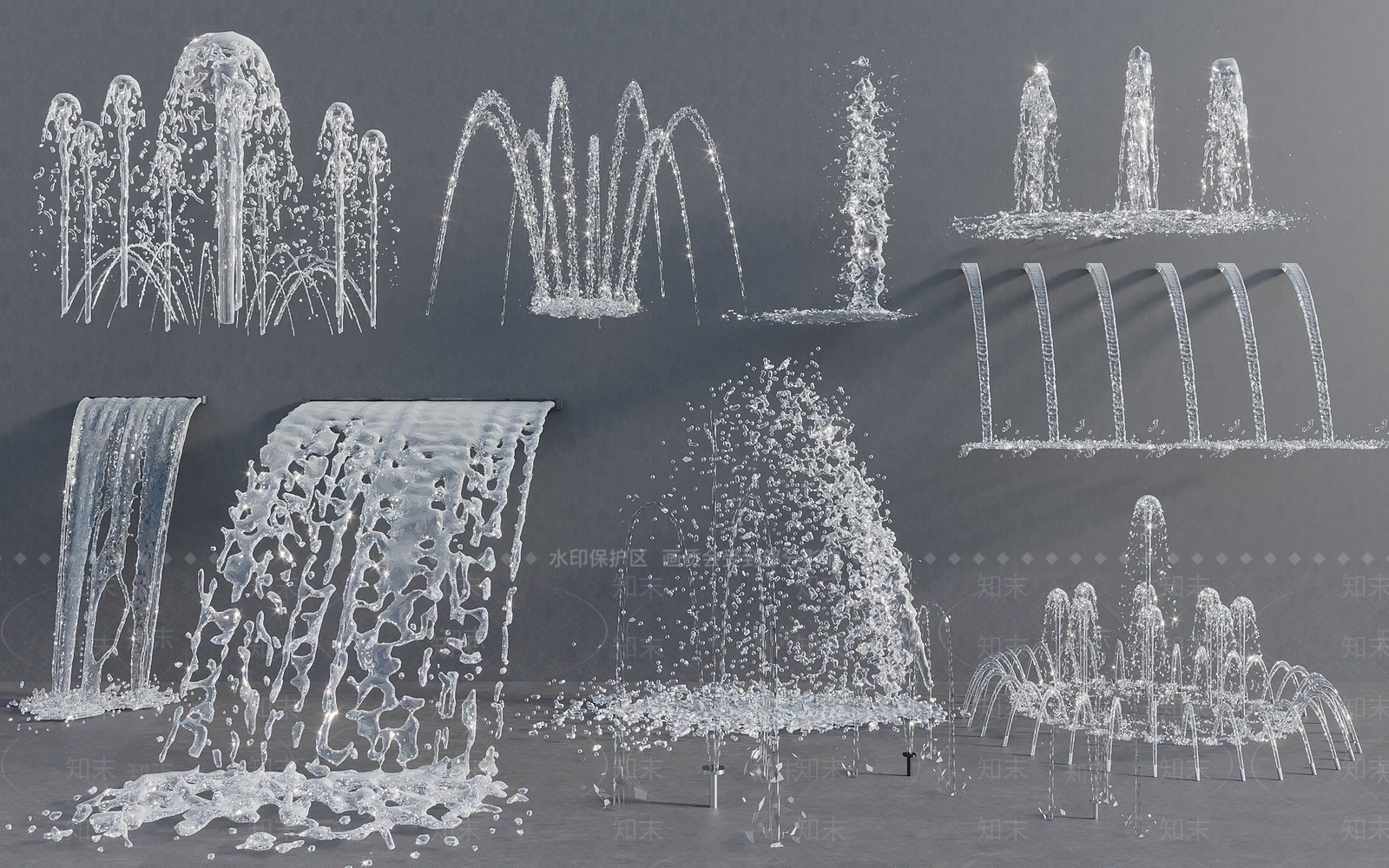 现代新中式喷泉SU模型下载【ID:1197001049】