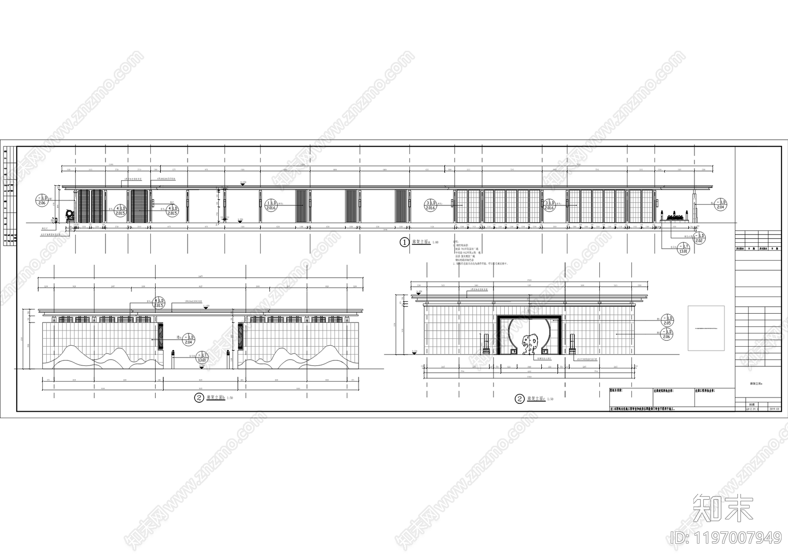 新中式中式亭子施工图下载【ID:1197007949】