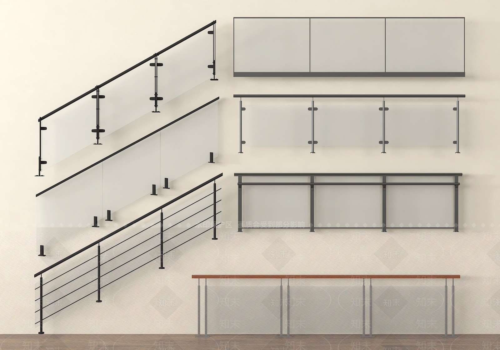 现代栏杆3D模型下载【ID:1197009839】