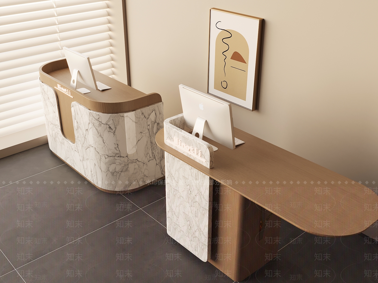 北欧奶油前台3D模型下载【ID:1197014528】